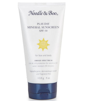 noodle and boo mineral sunscreen SPF 30 safe for babies. sensitive skin, fragrance free